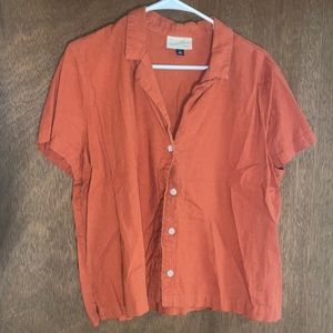 Universal Thread Button Down Short Sleeve Top